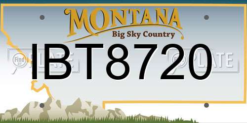 IBT8720 Montana License Plate