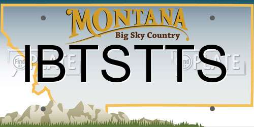 IBTSTTS Montana License Plate