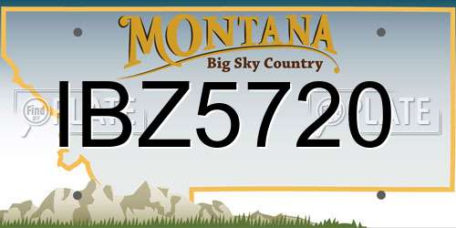 IBZ5720 Montana License Plate