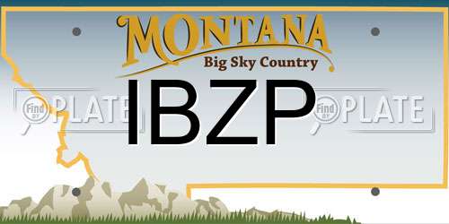 IBZP Montana License Plate