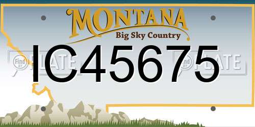 IC45675 Montana License Plate