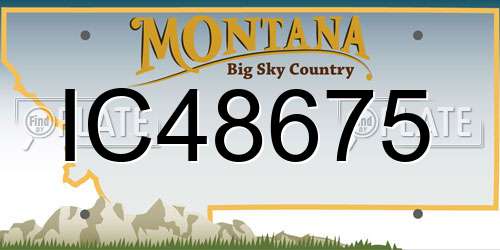 IC48675 Montana License Plate
