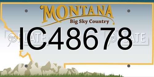 IC48678 Montana License Plate