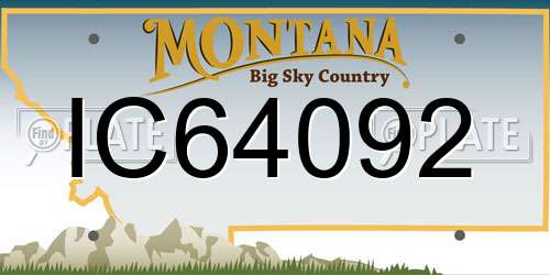 IC64092 Montana License Plate