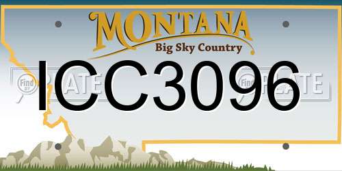 ICC3096 Montana License Plate