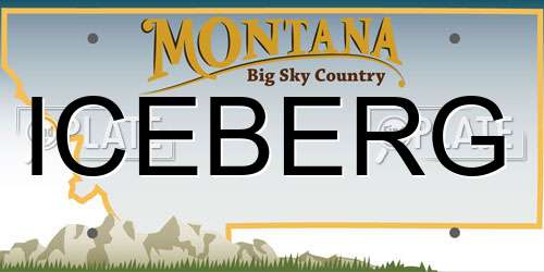 ICEBERG Montana License Plate