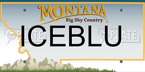 ICEBLU Montana License Plate