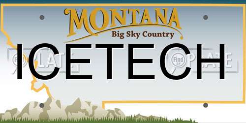 ICETECH Montana License Plate