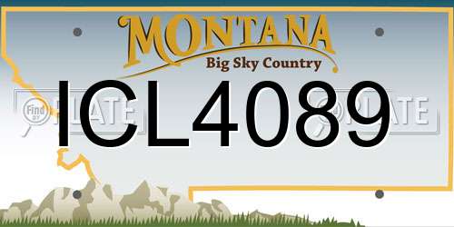 ICL4089 Montana License Plate