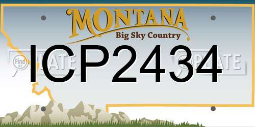 ICP2434 Montana License Plate