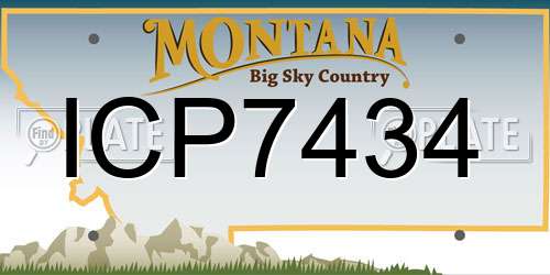 ICP7434 Montana License Plate