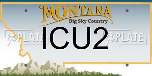 ICU2 Montana License Plate