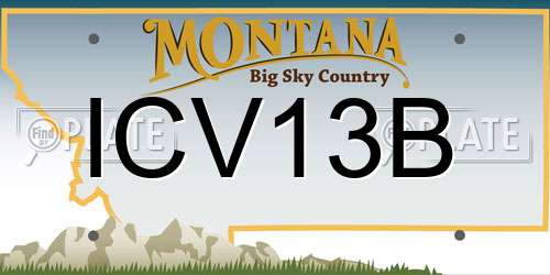 ICV13B Montana License Plate
