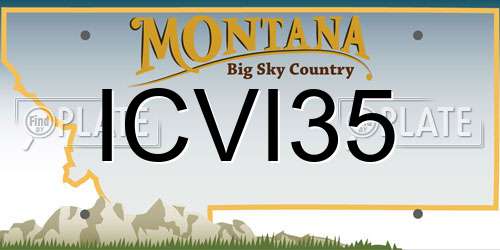 ICVI35 Montana License Plate