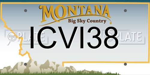 ICVI38 Montana License Plate