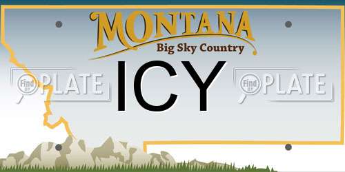 ICY Montana License Plate