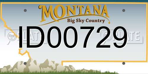 ID00729 Montana License Plate