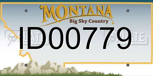 ID00779 Montana License Plate
