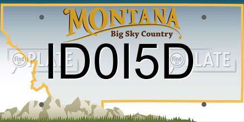 ID0I5D Montana License Plate