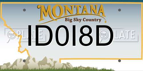 ID0I8D Montana License Plate