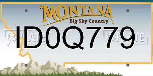 ID0Q779 Montana License Plate