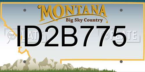 ID2B775 Montana License Plate