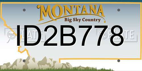 ID2B778 Montana License Plate