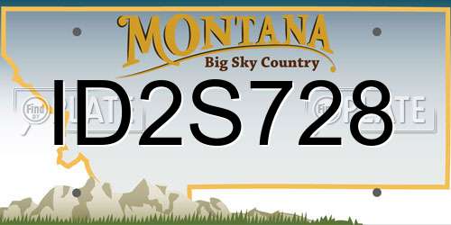 ID2S728 Montana License Plate