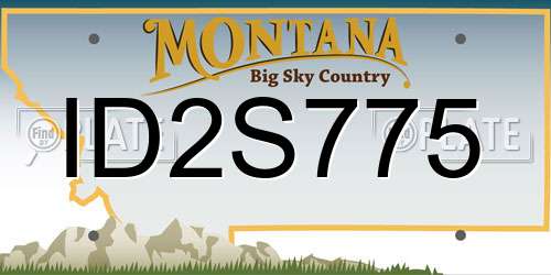 ID2S775 Montana License Plate