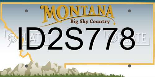 ID2S778 Montana License Plate