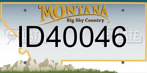 ID40046 Montana License Plate