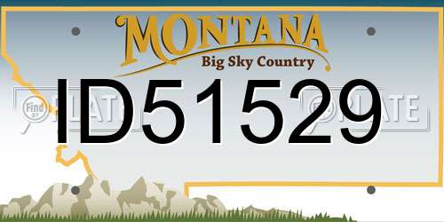ID51529 Montana License Plate