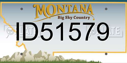 ID51579 Montana License Plate