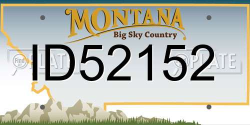 ID52152 Montana License Plate