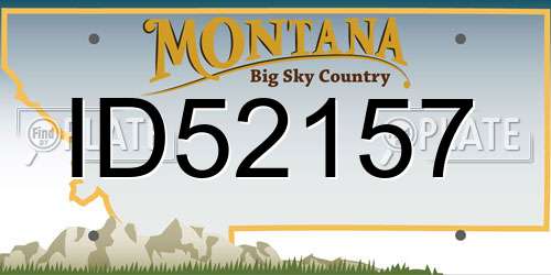 ID52157 Montana License Plate
