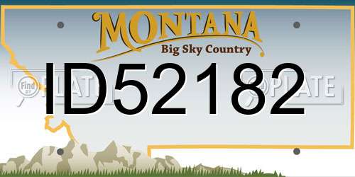 ID52182 Montana License Plate