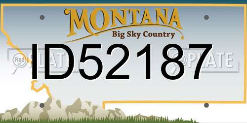 ID52187 Montana License Plate