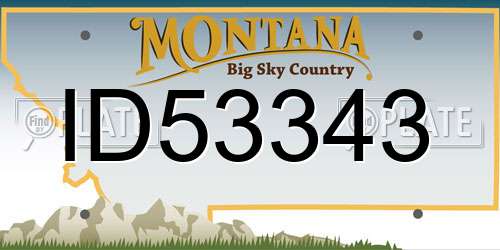 ID53343 Montana License Plate