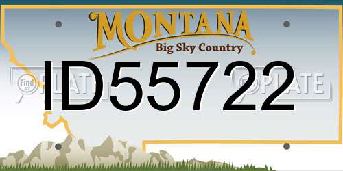 ID55722 Montana License Plate