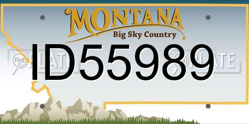 ID55989 Montana License Plate