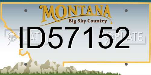 ID57152 Montana License Plate