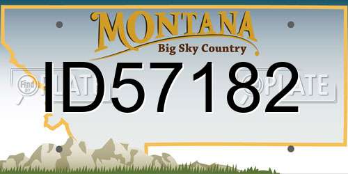 ID57182 Montana License Plate