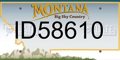 ID58610 Montana License Plate