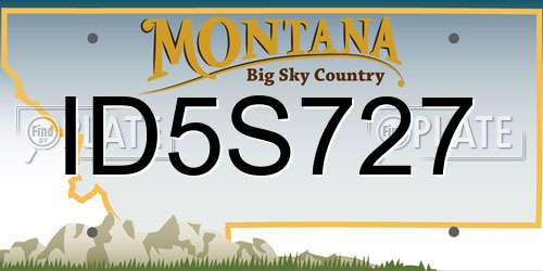 ID5S727 Montana License Plate