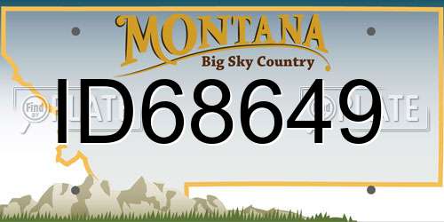 ID68649 Montana License Plate