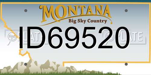 ID69520 Montana License Plate