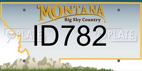 ID782 Montana License Plate