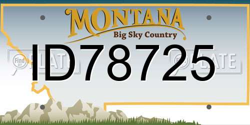 ID78725 Montana License Plate