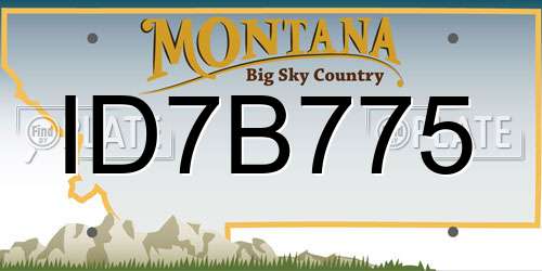 ID7B775 Montana License Plate