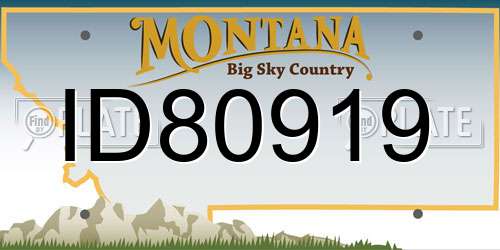 ID80919 Montana License Plate